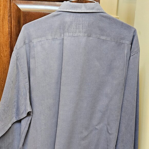 Roberto Villini Men's Dress Shirt, Gray/Blue, Sz XL - Picture 6 of 11